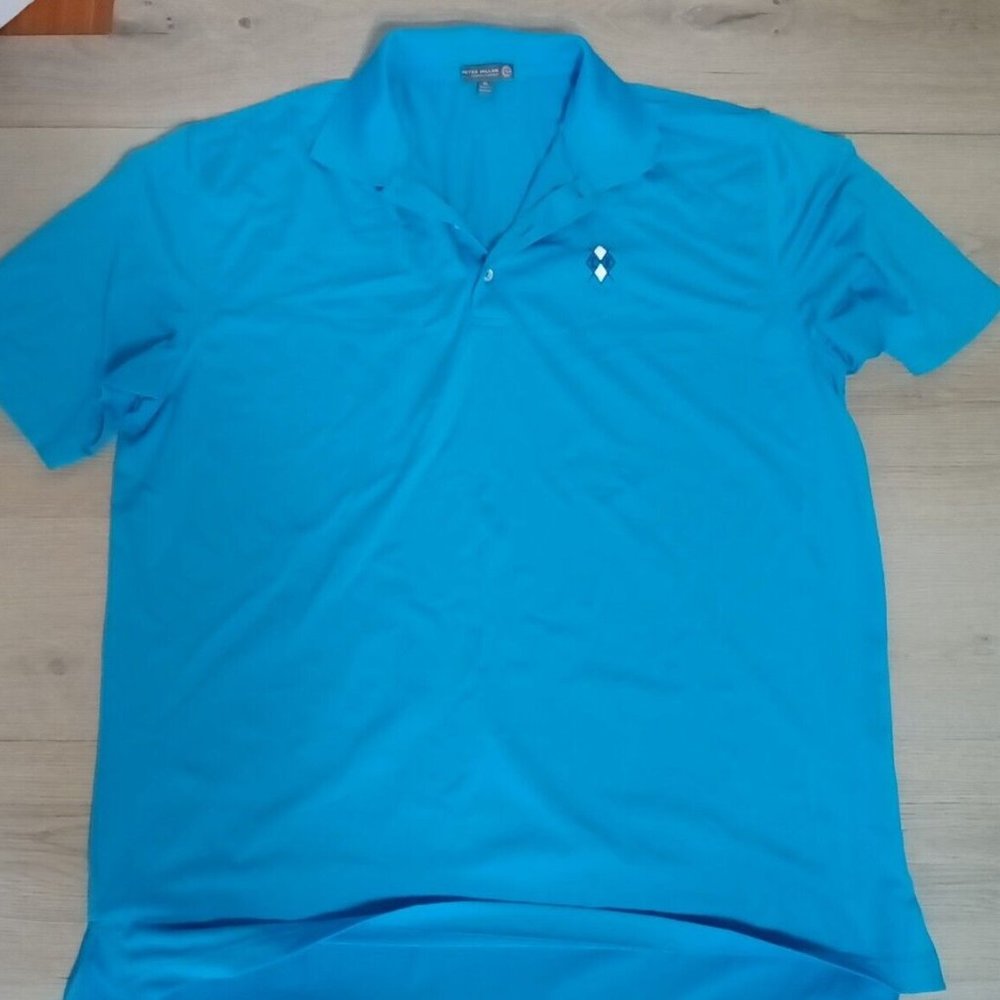 Mens XL Peter Millar Summer Comfort Turquoise Shirt